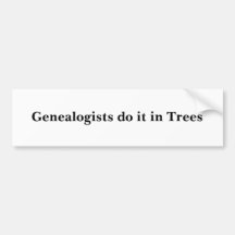 Genealogists tun es in den Bäumen Autoaufkleber