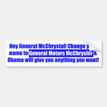 General Motors McChrysler Auto Sticker