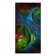 Genese-blaue abstrakte Kunst-Foto-Karte Individuelle Photo Karte