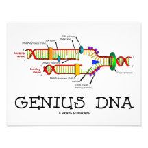 Genie DNA (DNA-Reproduktions-Spaß) Personalisierte Ankündigungskarte