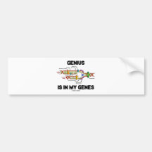 Genie ist in meinen Genen (DNS-Reproduktion) Auto Aufkleber