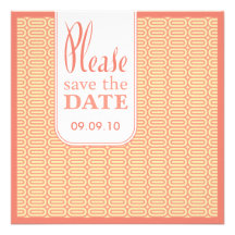 Geo abstrakte Koralle laden Save the Date ein Individuelle Einladungen