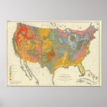 Geologische Karte US Posterdruck