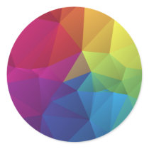 geometrischer Polygonentwurf des abstrakten bunten aufkleber