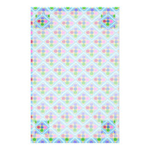 Geometrisches Blumen-Muster-Briefpapier Bedrucktes Papier