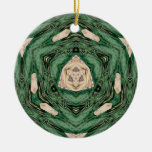 Geometrisches Grün Weihnachtsornament
