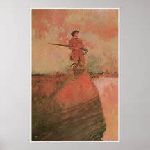 George Rogers Clark auf seiner Weise zu Kaskaskia Poster