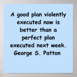 George s patton Zitat Plakat