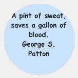 George s patton Zitat Runde Aufkleber