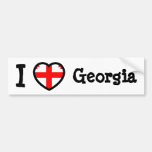 Georgia-Flagge Auto Sticker