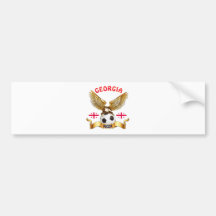 Georgia-Fußball-Entwürfe Autosticker