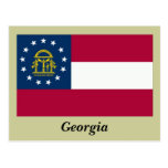 Georgia-Staats-Flagge Postkarte