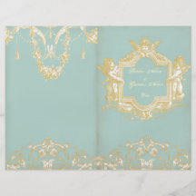 Georgiana (Marie Antoinette Blau) Wedding Prog Personalisierte Flyer