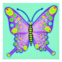Gepunkteter Schmetterling 3 Personalisierte Ankündigungen