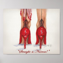 "Gerad-n-Schmal!"  Druck 8x10 Posterdruck