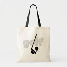 Gerade Golf-T-Shirts und Geschenke Tasche