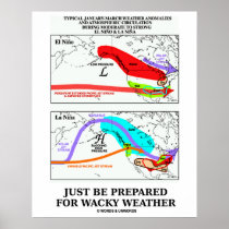 Gerade seien vorbereitet Sie für verrücktes Wetter poster