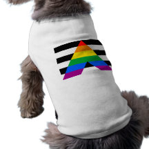 Gerade Verbündet-Flagge Hund T-shirt