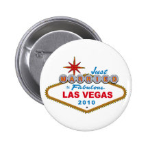 Gerade verheiratet in fabelhaftem Las Vegas 2010 Anstecknadel