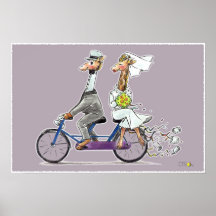 Gerade verheiratet posterdruck