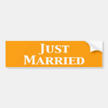 Gerade verheiratete Geschenke Auto Sticker