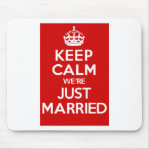 Gerade verheiratetes Rot Mousepad