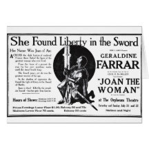 Geraldine Farrar 1917 Vintage Filmanzeigenkarte