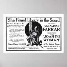 Geraldine Farrar 1917 Vintages Filmanzeigenplakat