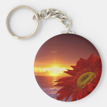 Gerber Gänseblümchen und Sonnenuntergang Schlüsselbänder