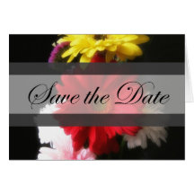 Gerbera-Gänseblümchen 2 Save the Date Wedding Grußkarte