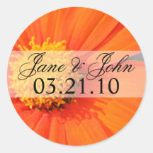 Gerbera-Gänseblümchen-Hochzeit Sticker
