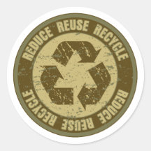 Gerecycelter Grunge Aufkleber