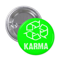 gerecyceltes Karma Anstecknadelbuttons
