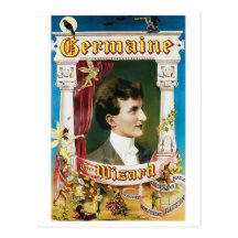 Germaine die Zauberer ~ Magier-Vintage magische Ta Postkarte