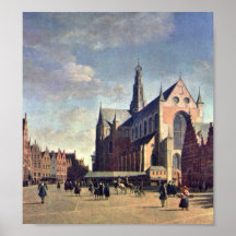 Gerrit Berckheyde - Grote Markt in Haarlem Posterdruck