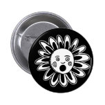 Gesang-Blume - Schwarzes Anstecknadel