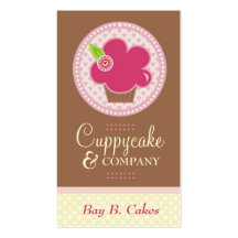 GESCHÄFTS-KARTE der SÜSSE-311-CUPPYCAKE Visitenkartenvorlage
