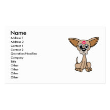 Geschäfts-Karten mit niedlichem Chihuahua-Hund Visitenkarten