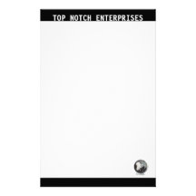 Geschäfts-stationäres Schwarzweiss Druckpapier