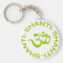 Geschenk OM Shanti Shanti Shanti Schlüsselbänder
