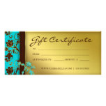 Geschenk-Zertifikat-Salon-Wellness-Center-Gold mit Werbekarte