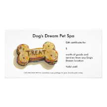 Geschenkzertifikatkarte für Hundegeschäft Groomer- Photo Karten