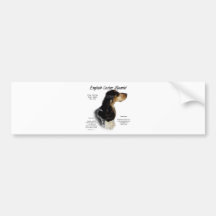 Geschichtsentwurf Englisch-Cocker spaniels (parti/ Autoaufkleber