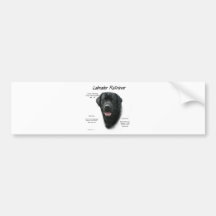 Geschichtsentwurf Labrador retrievers (Schwarzes) Auto Aufkleber
