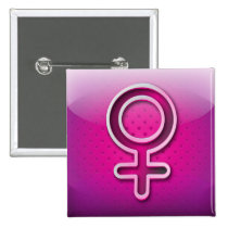 Geschlechts-Frauensymbol des Knopfes glattes buttons