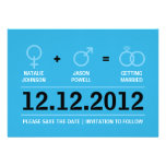 Geschlechts-Symbol-Save the Date Mitteilung #2 Personalisierte Ankündigungskarte