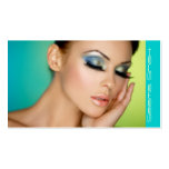 Geschlossene Augen-Make-up-Neuer Hintergrund Visitenkartenvorlage
