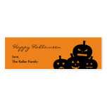 Geschnitzter Kürbis-Halloween-Geschenk-Umbau Visitenkartenvorlage