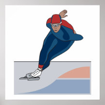 Geschwindigkeits-Skater Poster