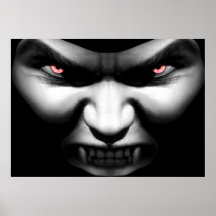 Gesicht des schlechten Vampirs-Plakat-Druckes